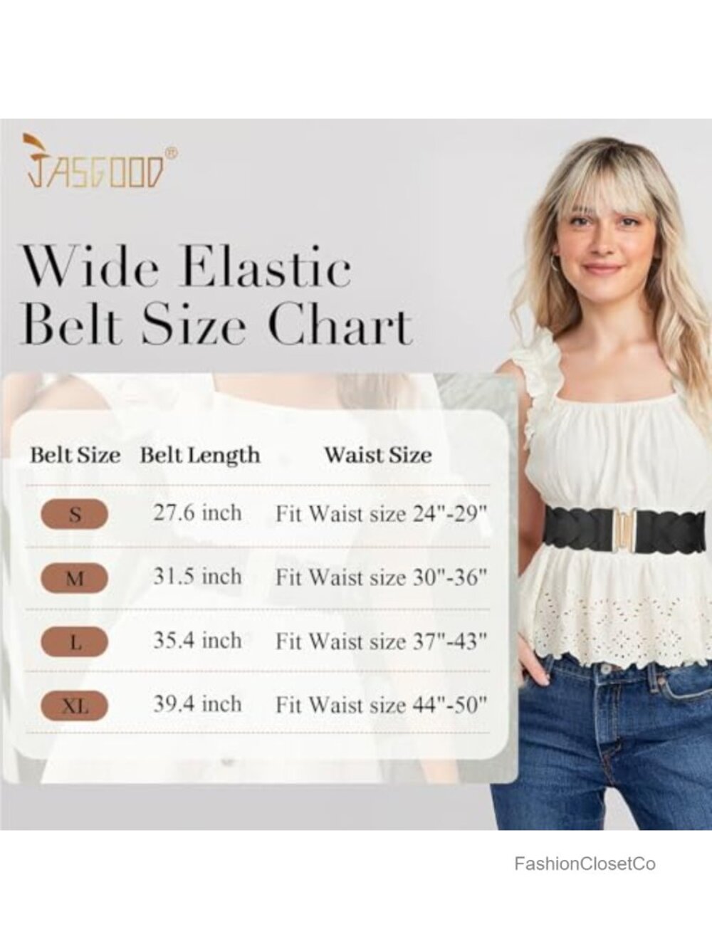 Women's Wide Stretchy Faux Leather Braided Waist Belt with Gold Buckle - Picture 5 of 6